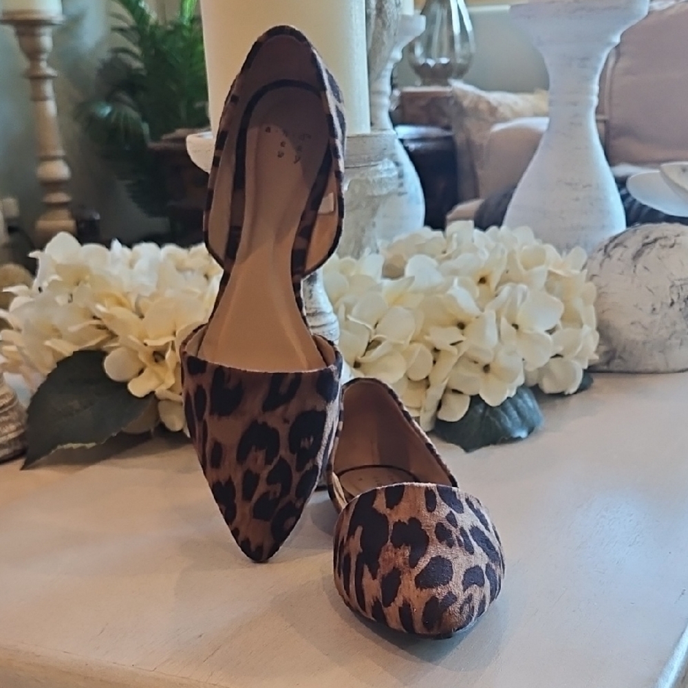 a new day Leopard Print Pointed D'Orsay Flats - Brown & Black - Picture 8 of 8